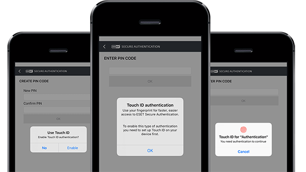 ESET Secure Autentication - Touch ID authentication on mobile