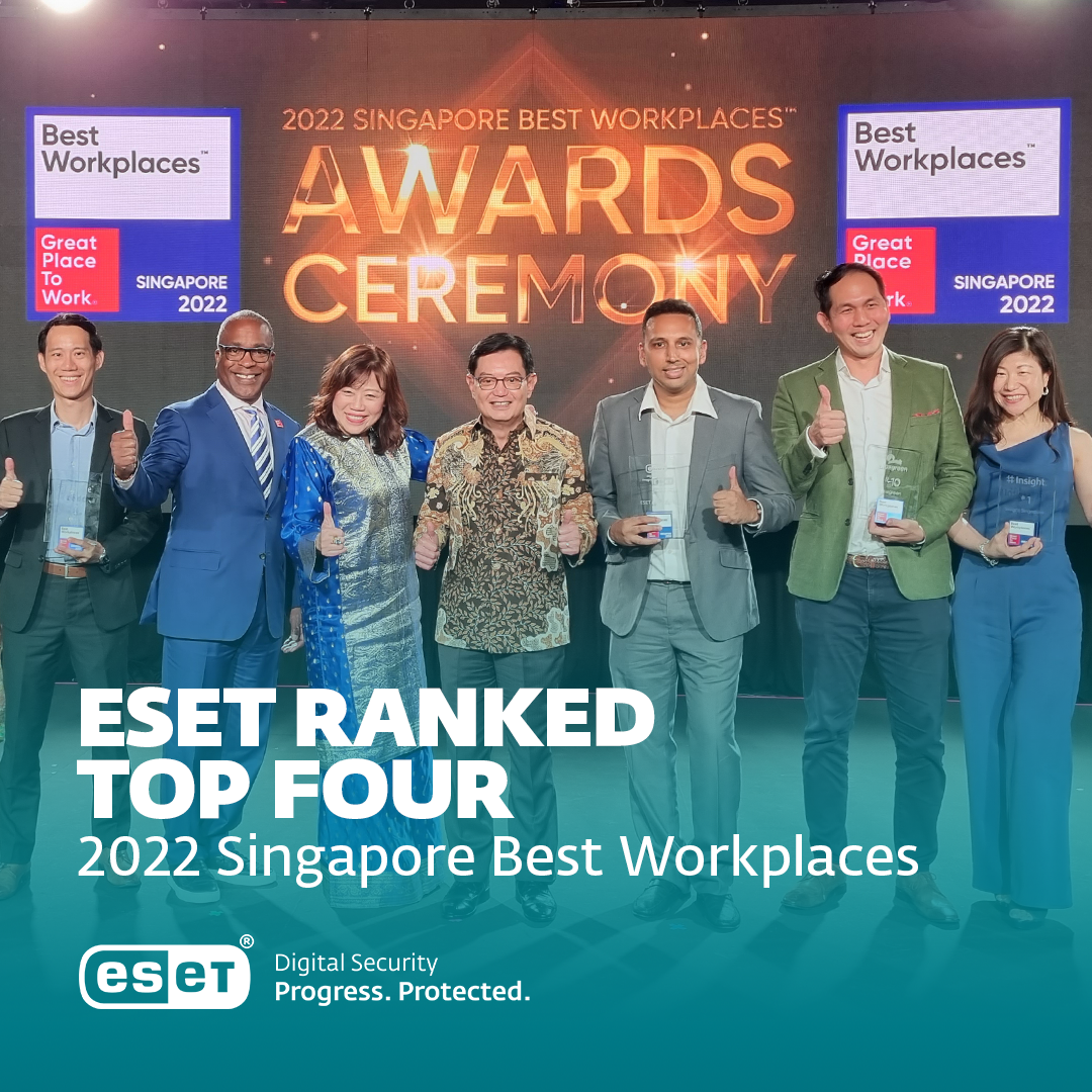 ESET named as one of 2022 Singapore Best Workplaces by Great Place To