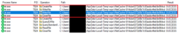 図6. ESETのライブラリをダウンロードし、システムに保存するWPS Spreadsheetアプリケーション